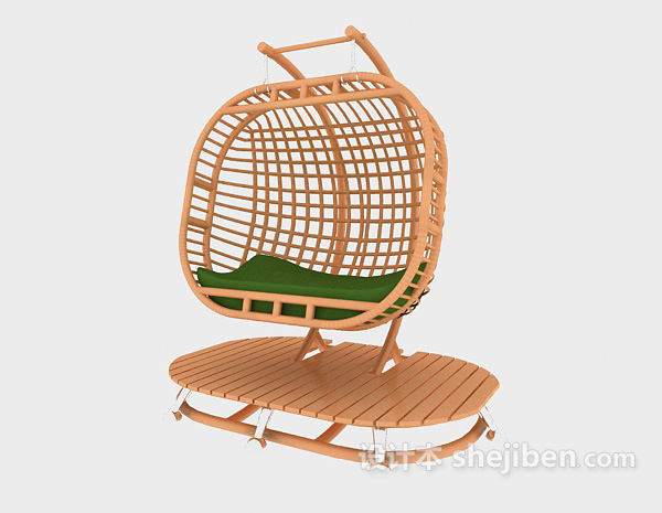 设计本藤吊椅3d模型下载