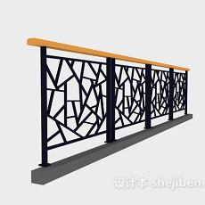 栏杆护栏3d模型下载