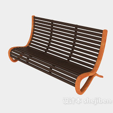 公园椅子3d模型下载