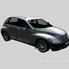 银色小轿车 车3d模型下载