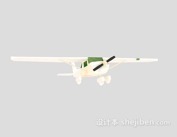 现代风格白色飞机-小型飞机24套3d模型下载