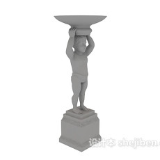 广场雕塑3d模型下载