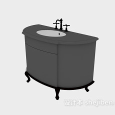 欧式洗手盆台盆3d模型下载
