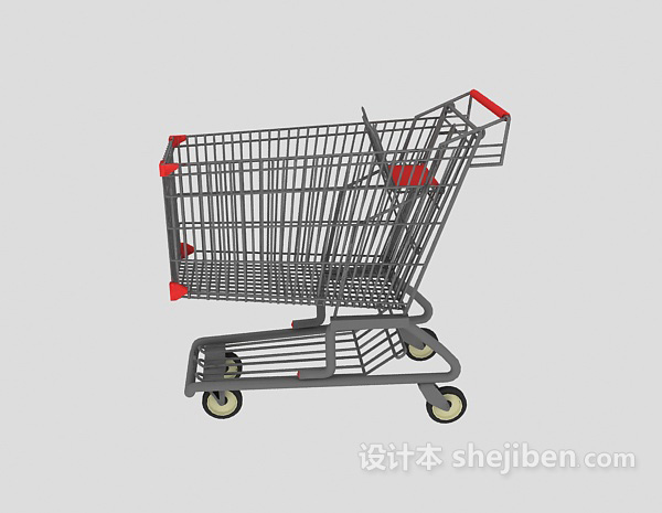 设计本超市购物车-手推车3d模型下载