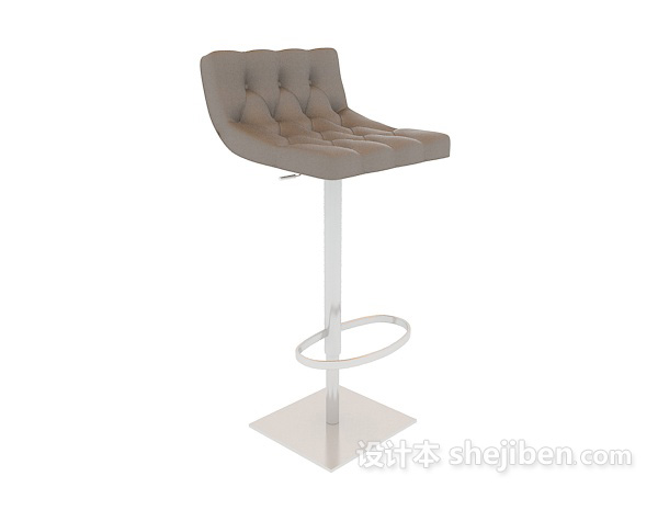 设计本黑色吧台椅3d模型下载