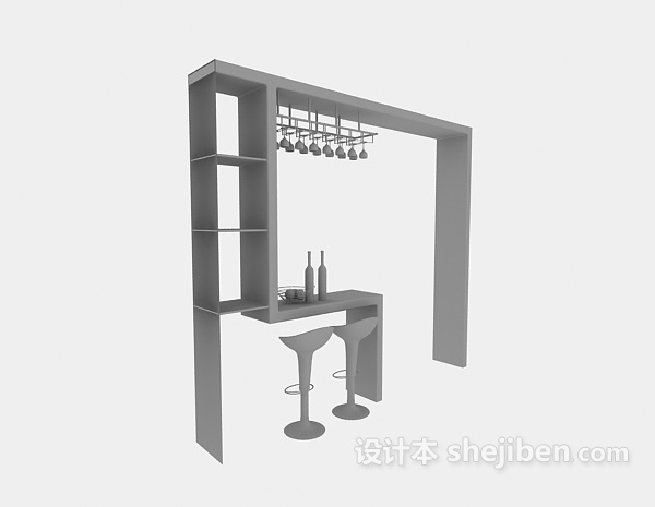 厨房吧台3d模型下载