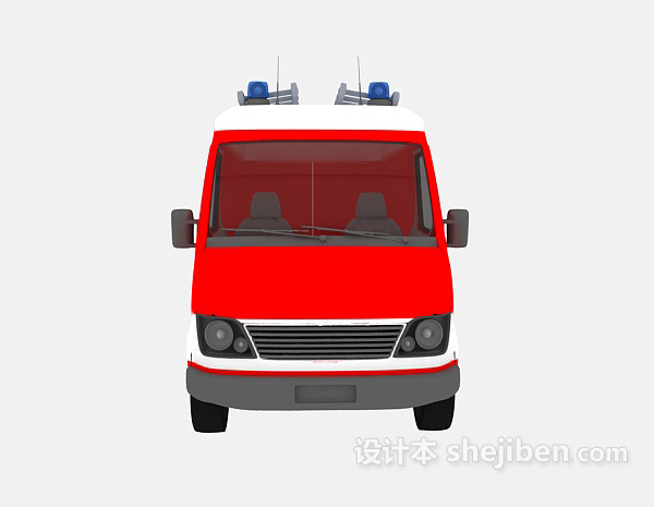 免费小型消防车3d模型下载