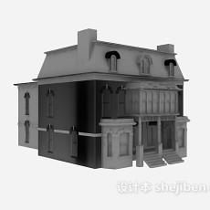 欧式别墅外观3d模型下载