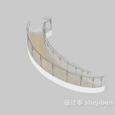 扶手楼梯3d模型下载