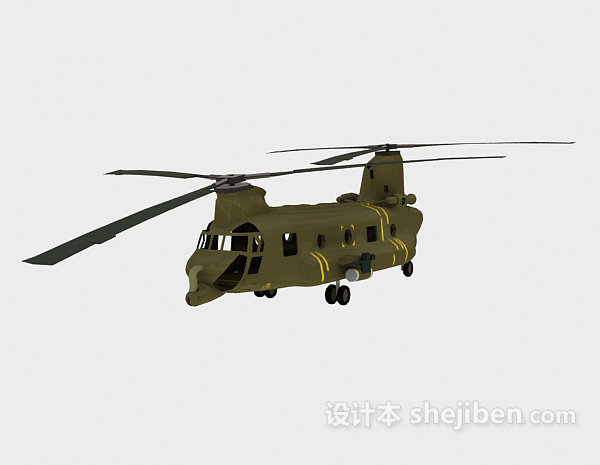 3D飞机模型-仿真直升机模型下载