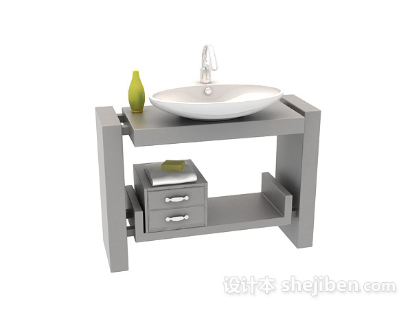 现代风格洗手盆台盆3d模型下载