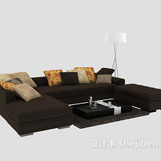 简约而不简单现代沙发组合3d模型下载