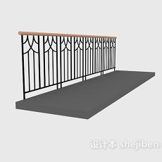 栏杆护栏3d模型下载