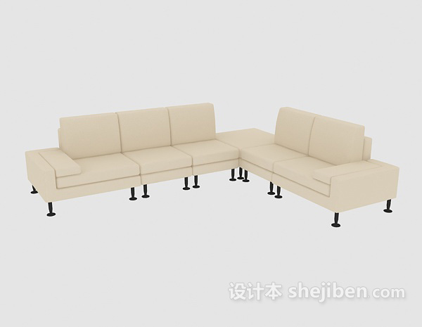 北欧简约沙发3d模型下载