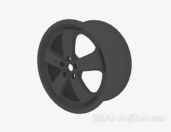 轮胎_尼桑车轮毂3d模型下载