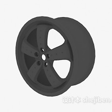 轮胎_尼桑车轮毂3d模型下载