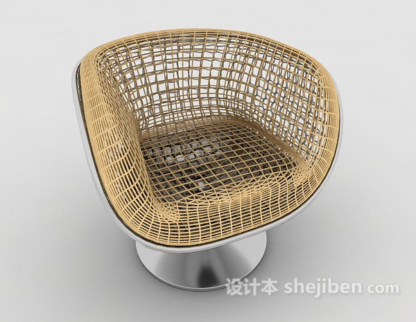 现代风格创意休闲藤椅3d模型下载