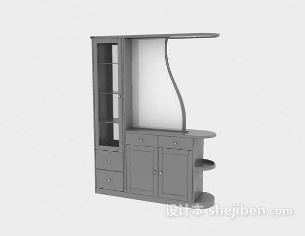 中式风格中式餐边柜子3d模型下载
