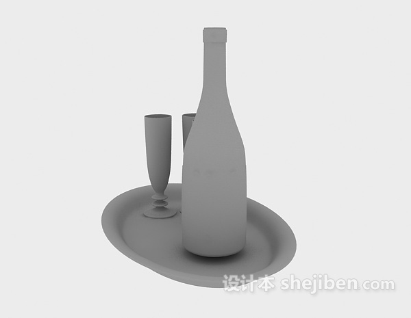 设计本红酒酒杯3d模型下载