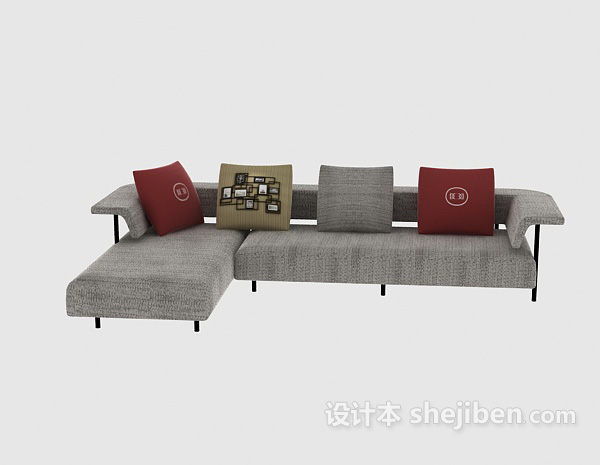 l型沙发3d模型下载