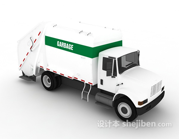 垃圾运输车3d模型下载