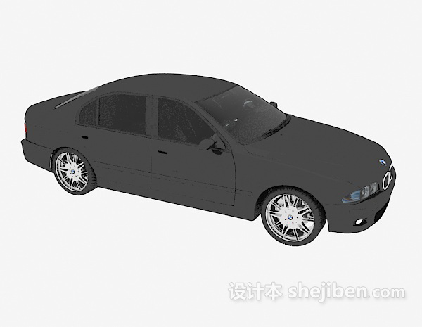设计本黑色小汽车max汽车3d模型下载