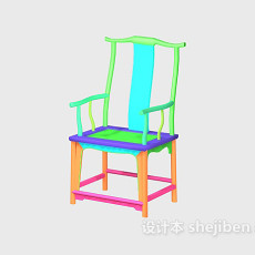 红木椅子3d模型下载