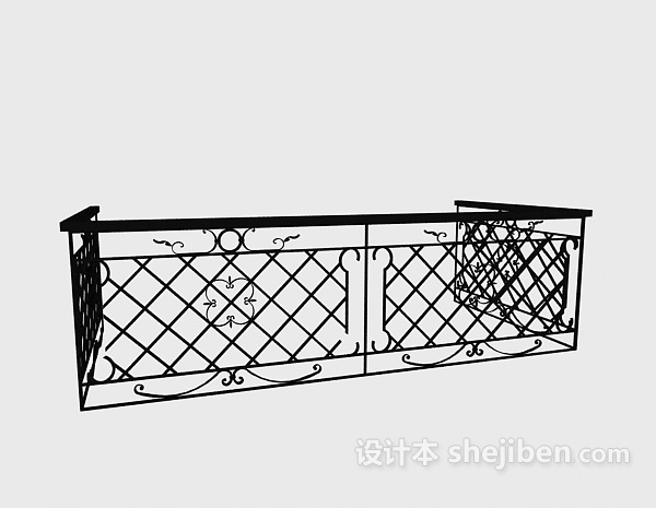 阳台栏杆3d模型下载