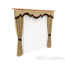 古典窗帘max窗帘3d模型下载