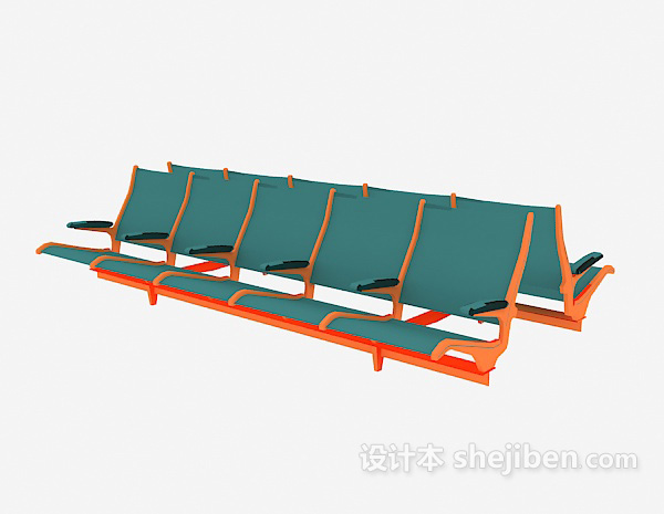 电影院座椅3d模型下载