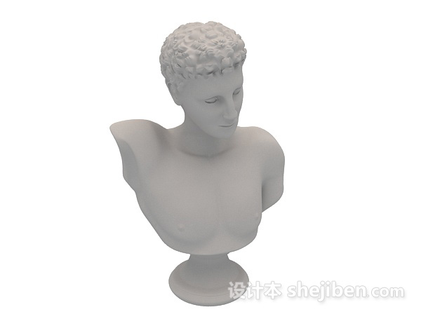 石膏像3d男人雕塑摆设品