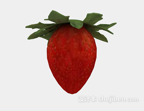 现代风格草莓水果食品3d模型下载