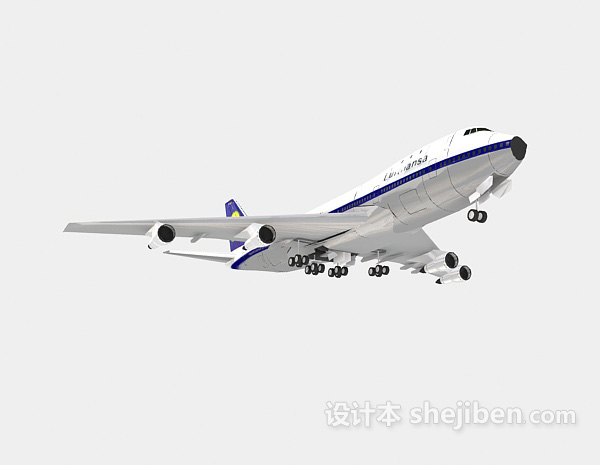 现代风格运输机、客机、飞机max103d模型下载