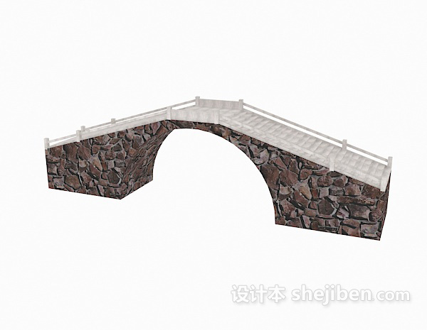中式风格石桥3d模型下载