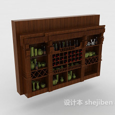 酒窖酒柜3d模型下载