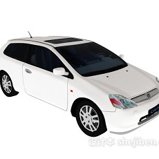 白色的max汽车3d模型下载