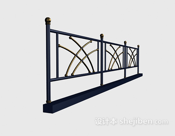 不锈钢栏杆护栏3d模型下载