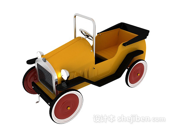 现代风格儿童玩具老爷车3d模型下载