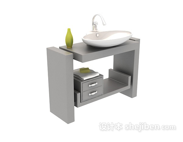 洗手盆台盆3d模型下载