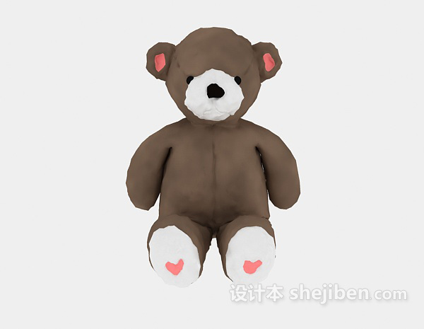 免费儿童玩具小熊 3d模型下载