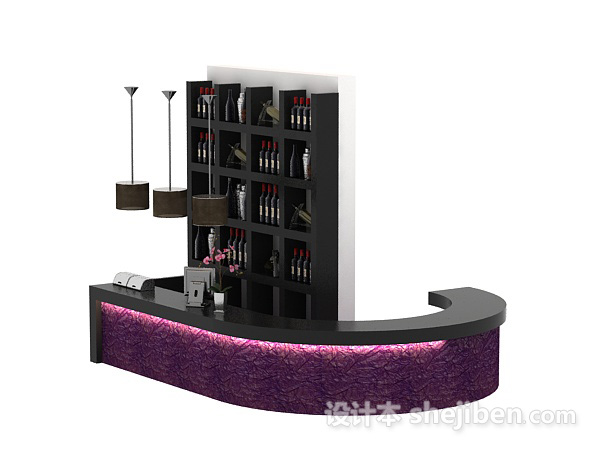 免费红酒柜3d模型下载
