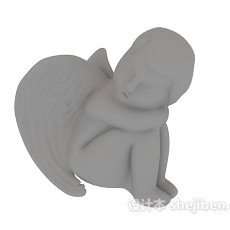 天使欧洲雕塑3d模型下载
