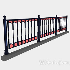 铁艺栏杆护栏3d模型下载