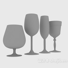 高脚杯酒杯3d模型下载