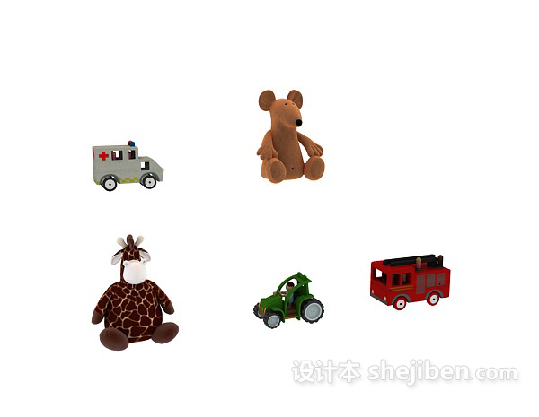 儿童玩具玩偶 3d模型下载