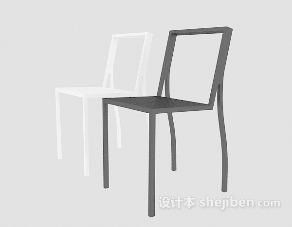 现代素描椅子3d模型下载