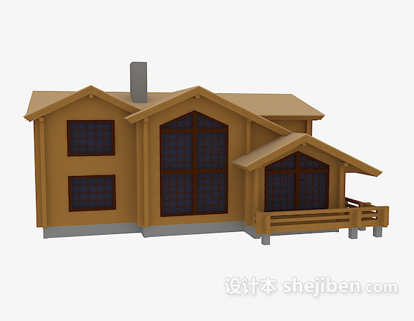 免费木屋别墅3d模型下载