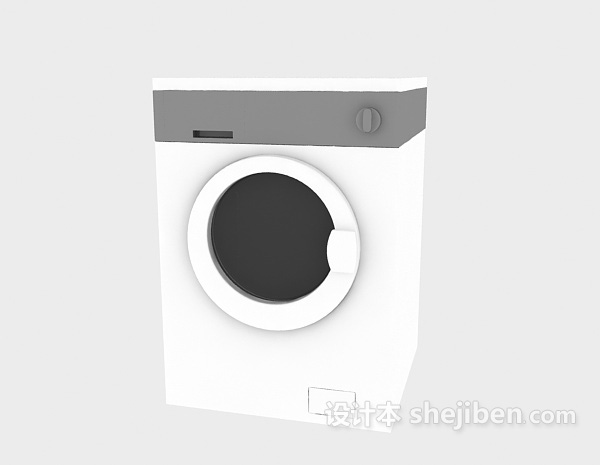 设计本洗衣机-滚筒洗衣机3d模型下载