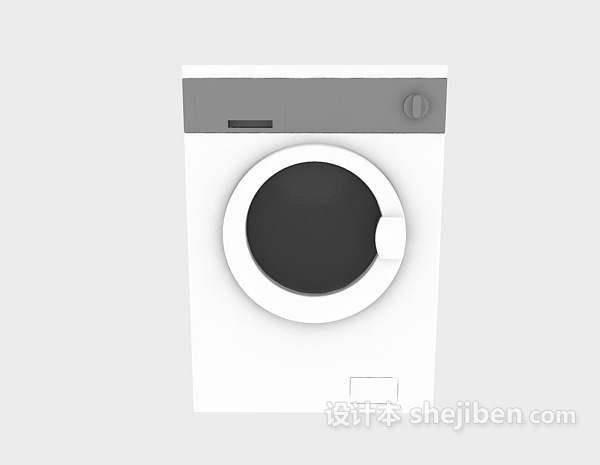 免费洗衣机-滚筒洗衣机3d模型下载