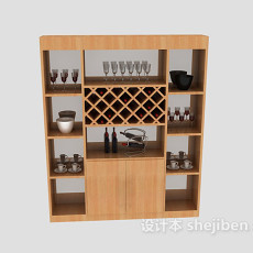 现代酒柜3d模型下载